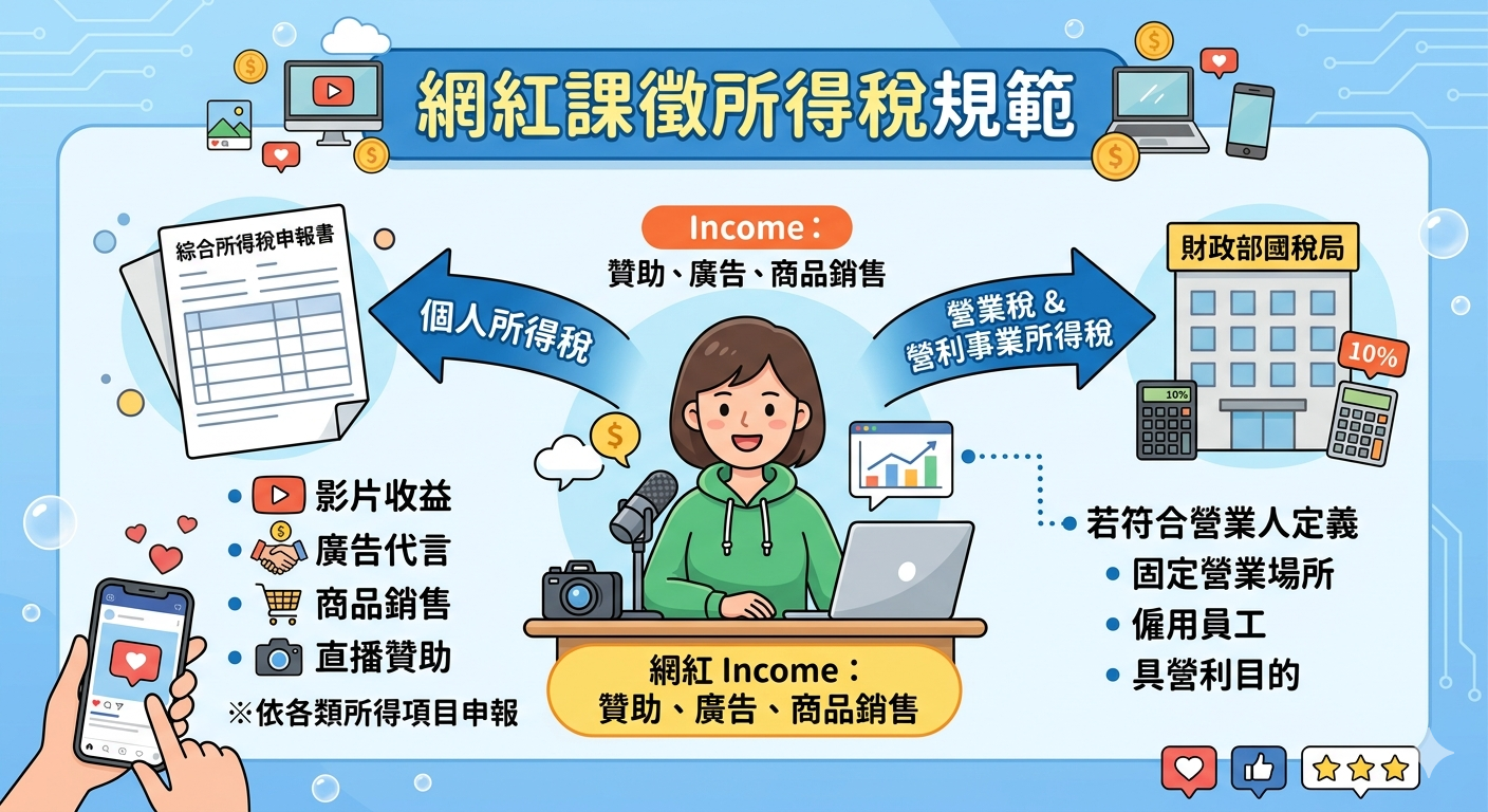 網紅課徵所得稅規範